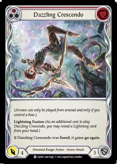 Dazzling Crescendo RED LXI008 - Lexi - Blitz Deck - Flesh and blood card