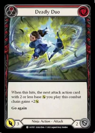 Deadly Duo RED OUT071 - Outsiders - Flesh and blood card