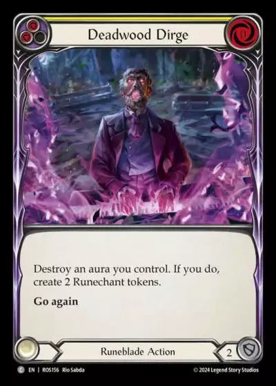 Deadwood Dirge YELLOW ROS156 - Rosetta - Flesh and blood card