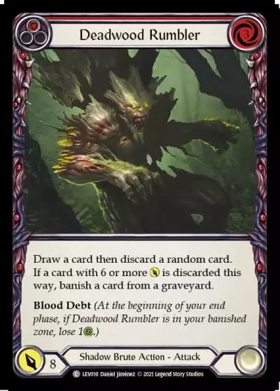 Deadwood Rumbler RED LEV010 - Levia - Blitz Deck - Flesh and blood card