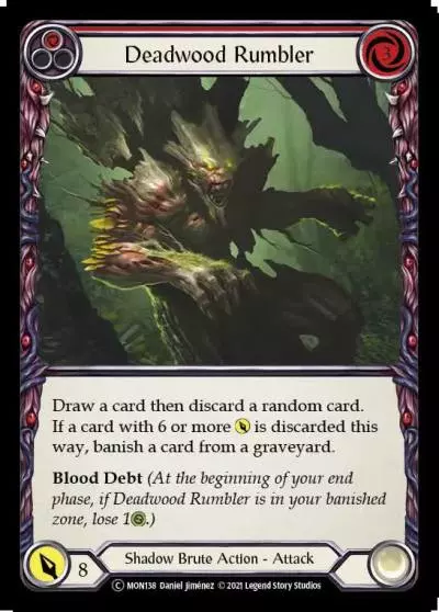 Deadwood Rumbler RED U-MON138-RF - Monarch - Unlimited - Flesh and blood card