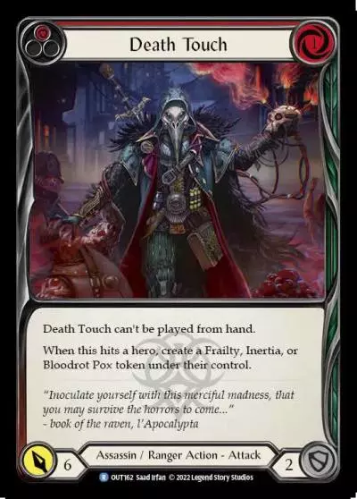 Death Touch RED OUT162 - Outsiders - Flesh and blood card