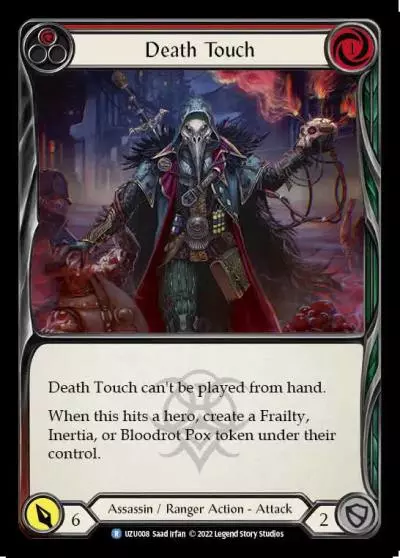 Death Touch RED UZU008 - Uzuri - Blitz Deck - Flesh and blood card