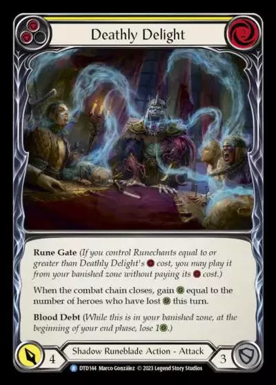 Deathly Delight YELLOW DTD144 - Dusk till Dawn - Flesh and blood card