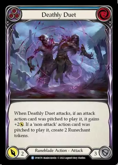 Deathly Duet BLUE DYN178 - Dynasty - Flesh and blood card