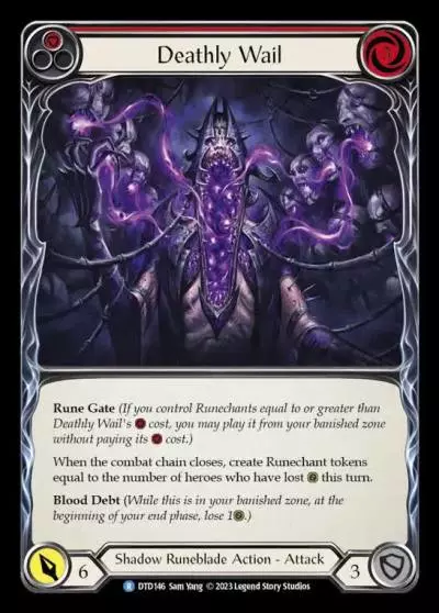 Deathly Wail RED DTD146 - Dusk till Dawn - Flesh and blood card