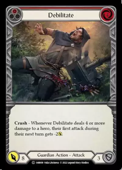Debilitate RED 1HB009 - Bravo - Blitz Deck - Flesh and blood card