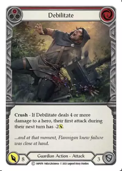 Debilitate RED 1HP076 - History Pack 1 - Flesh and blood card