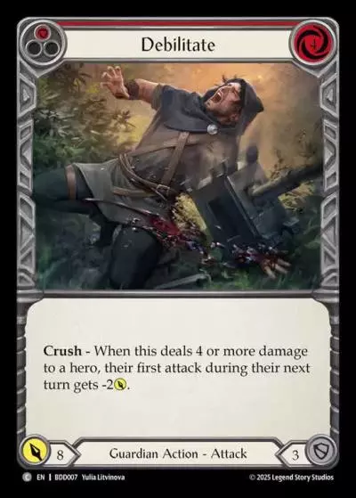 Debilitate RED BDD007 - Bravo Demo Deck - Flesh and blood card