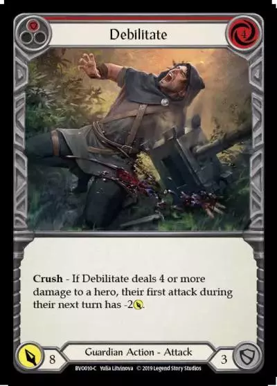 Debilitate RED BVO010 - Bravo, Showstopper - Hero Deck - Flesh and blood card
