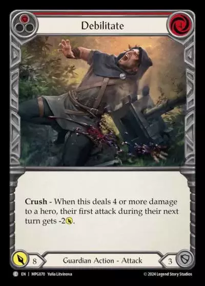 Debilitate RED MPG070 - Mastery Pack Guardian - Flesh and blood card