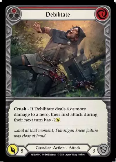 Debilitate RED WTR066 - Welcome to Rathe - Flesh and blood card