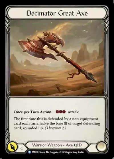 Decimator Great Axe DTD205 - Dusk till Dawn - Flesh and blood card