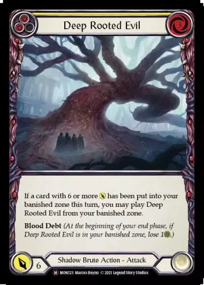 Deep Rooted Evil YELLOW U-MON123-RF - Monarch - Unlimited - Flesh and blood card
