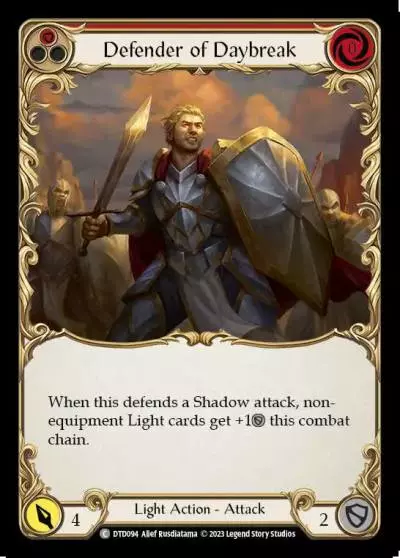Defender of Daybreak RED DTD094 - Dusk till Dawn - Flesh and blood card