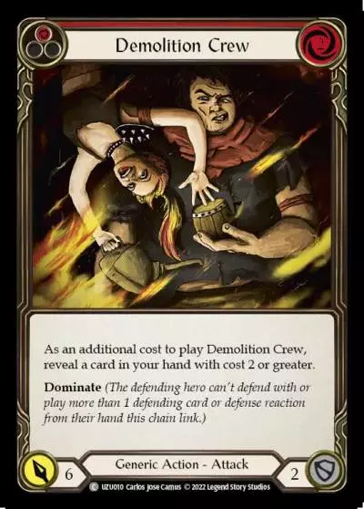 Demolition Crew RED UZU010 - Uzuri - Blitz Deck - Flesh and blood card