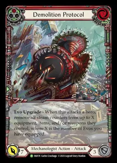 Demolition Protocol RED FAB174-RF - Calling - Bright Lights - Flesh and blood card