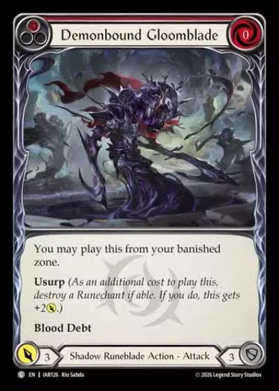 Demonbound Gloomblade IAR126 - Usurp the Shadow Throne - Flesh and blood card