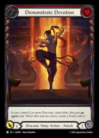 Demonstrate Devotion RED GEM011 - GEM - Pack 1 - Flesh and blood card