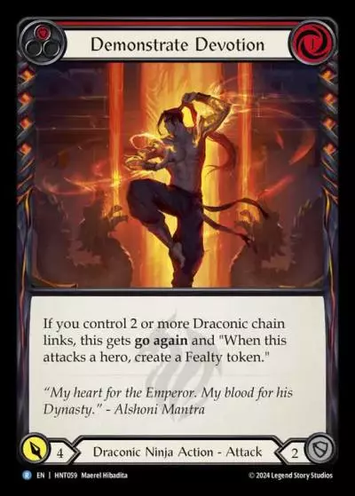 Demonstrate Devotion RED HNT059 - The Hunted - Flesh and blood card
