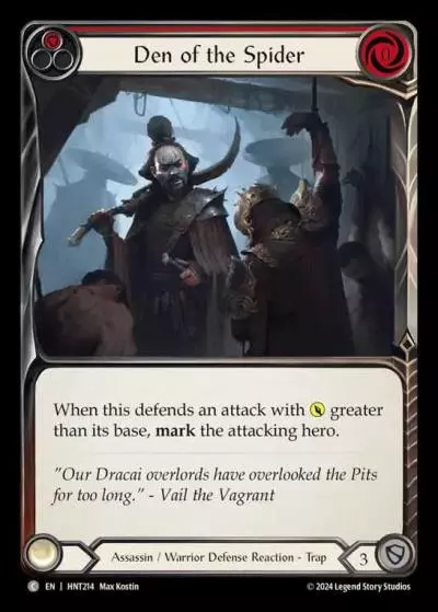 Den of the Spider RED HNT214 - The Hunted - Flesh and blood card