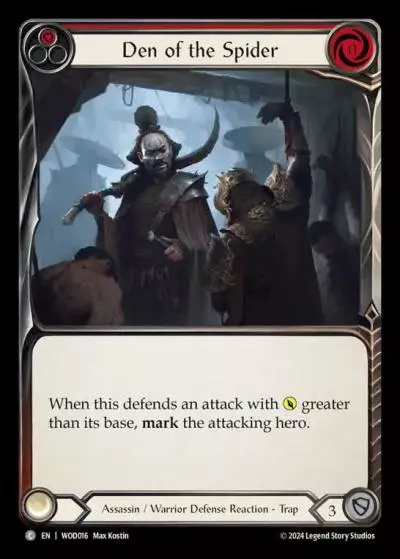 Den of the Spider RED WOD016 - The Hunted Blitz Deck - Arakni, Web of Deceit - Flesh and blood card