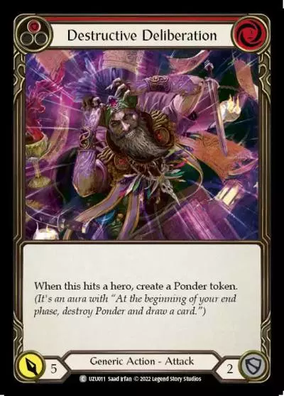 Destructive Deliberation RED UZU011 - Uzuri - Blitz Deck - Flesh and blood card