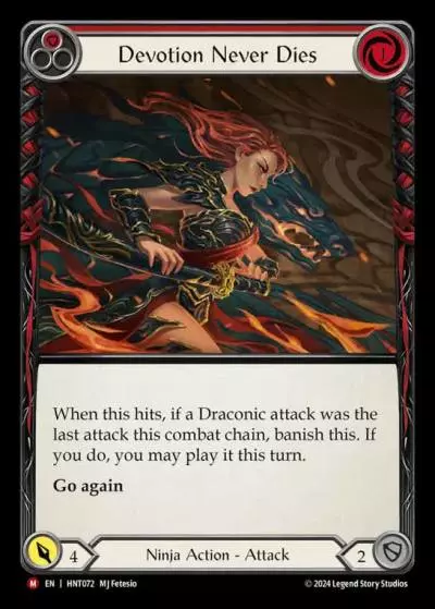 Devotion Never Dies RED HNT072 - The Hunted - Flesh and blood card
