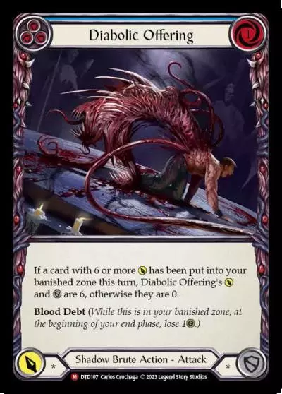 Diabolic Offering BLUE DTD107 - Dusk till Dawn - Flesh and blood card