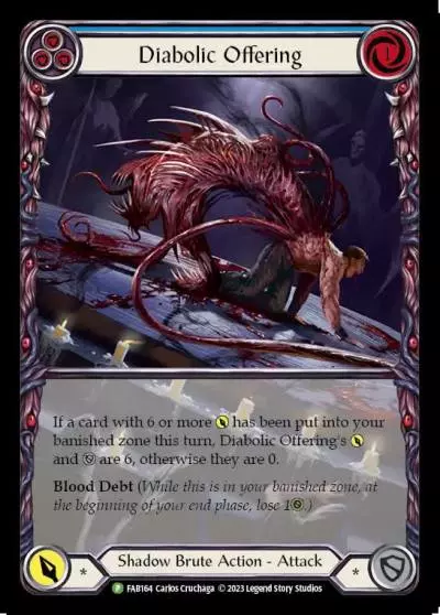 Diabolic Offering BLUE FAB164-CF - Marketing - Content Creators Dusk till Dawn - Flesh and blood card