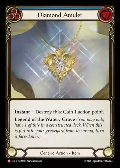 Diamond Amulet BLUE SEA190 - High Seas - Flesh and blood card