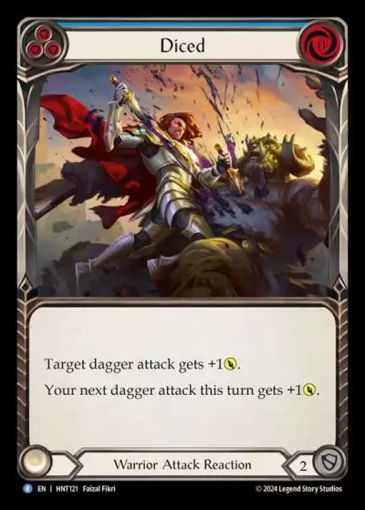 Diced BLUE HNT121 - The Hunted - Flesh and blood card