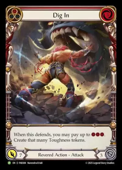 Dig In RED FAB384-RF - Battle Hardened - Super Slam - Flesh and blood card
