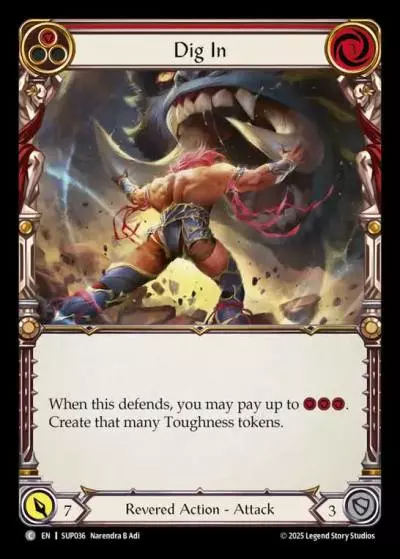 Dig In RED SUP036 - Super Slam - Flesh and blood card
