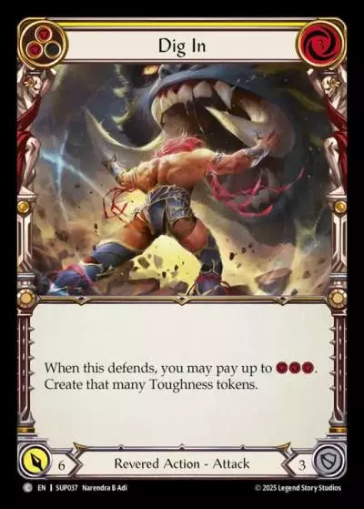 Dig In YELLOW SUP037 - Super Slam - Flesh and blood card