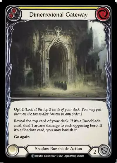 Dimenxxional Gateway YELLOW U-MON163-RF - Monarch - Unlimited - Flesh and blood card