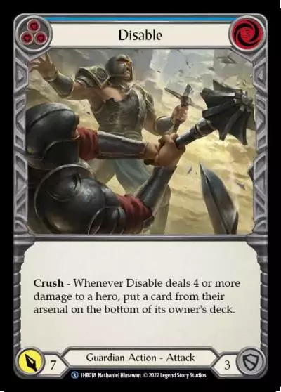 Disable BLUE 1HB018 - Bravo - Blitz Deck - Flesh and blood card
