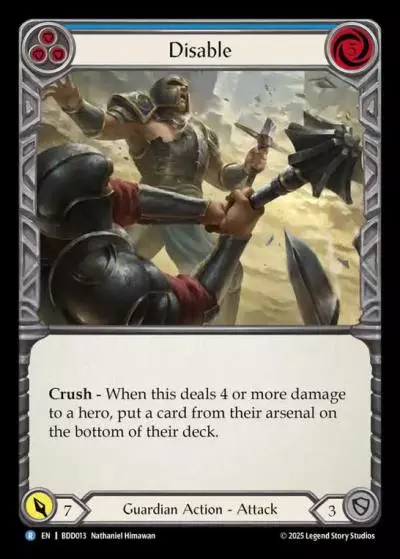 Disable BLUE BDD013 - Bravo Demo Deck - Flesh and blood card