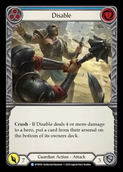 Disable BLUE R-WTR050 - Welcome to Rathe - Unlimited Revised - Flesh and blood card