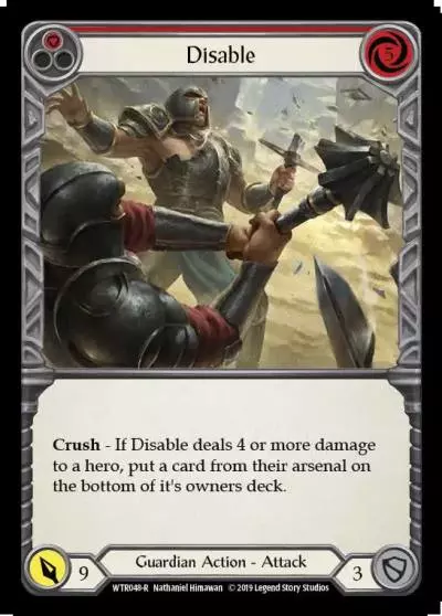 Disable RED WTR048 - Welcome to Rathe - Flesh and blood card