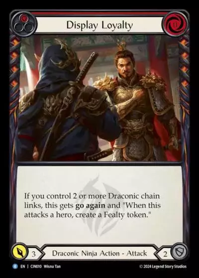 Display Loyalty RED CIN010 - The Hunted Blitz Deck - Cindra - Flesh and blood card