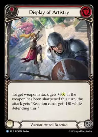 Display of Artistry MPW039 - Mastery Pack Warrior - Flesh and blood card
