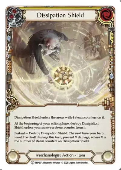 Dissipation Shield YELLOW 1HP217 - History Pack 1 - Flesh and blood card