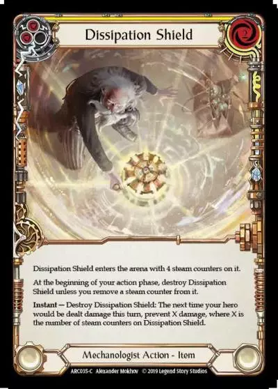 Dissipation Shield YELLOW ARC035 - Arcane Rising - Flesh and blood card