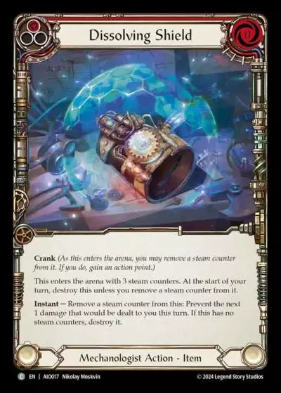 Dissolving Shield RED AIO017 - Armory Deck - Dash I/O - Flesh and blood card