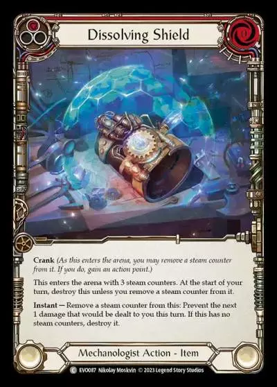 Dissolving Shield RED EVO087 - Bright Lights - Flesh and blood card