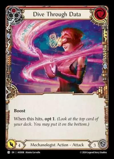 Dive Through Data RED AIO008 - Armory Deck - Dash I/O - Flesh and blood card