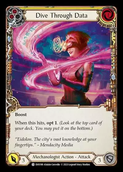 Dive Through Data YELLOW EVO190 - Bright Lights - Flesh and blood card