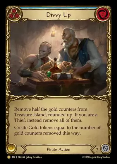 Divvy Up BLUE SEA144-TP - High Seas - Treasure Pack - Flesh and blood card