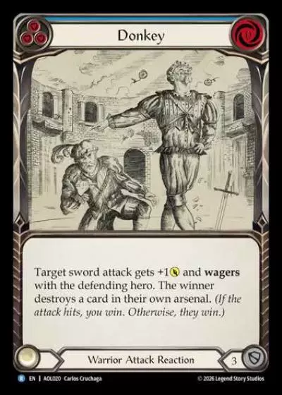 Donkey AOL020 - Armory Deck - Olympia, Prized Fighter - Flesh and blood card